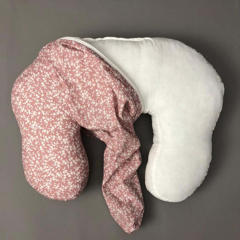 Nursing Pillow - Pink ditsy floral print