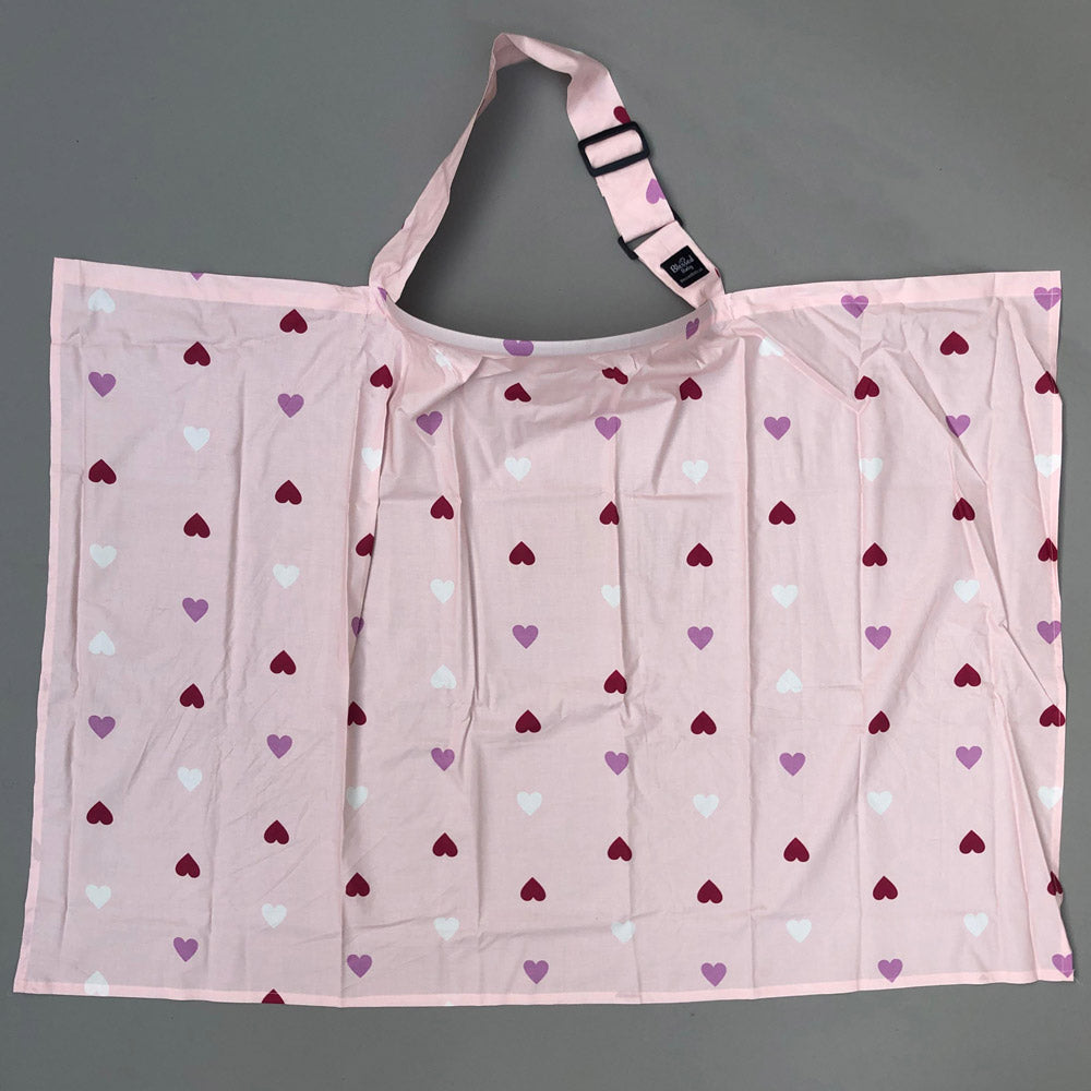 Feeding Apron / Nursing Cover – Pink Hearts Design