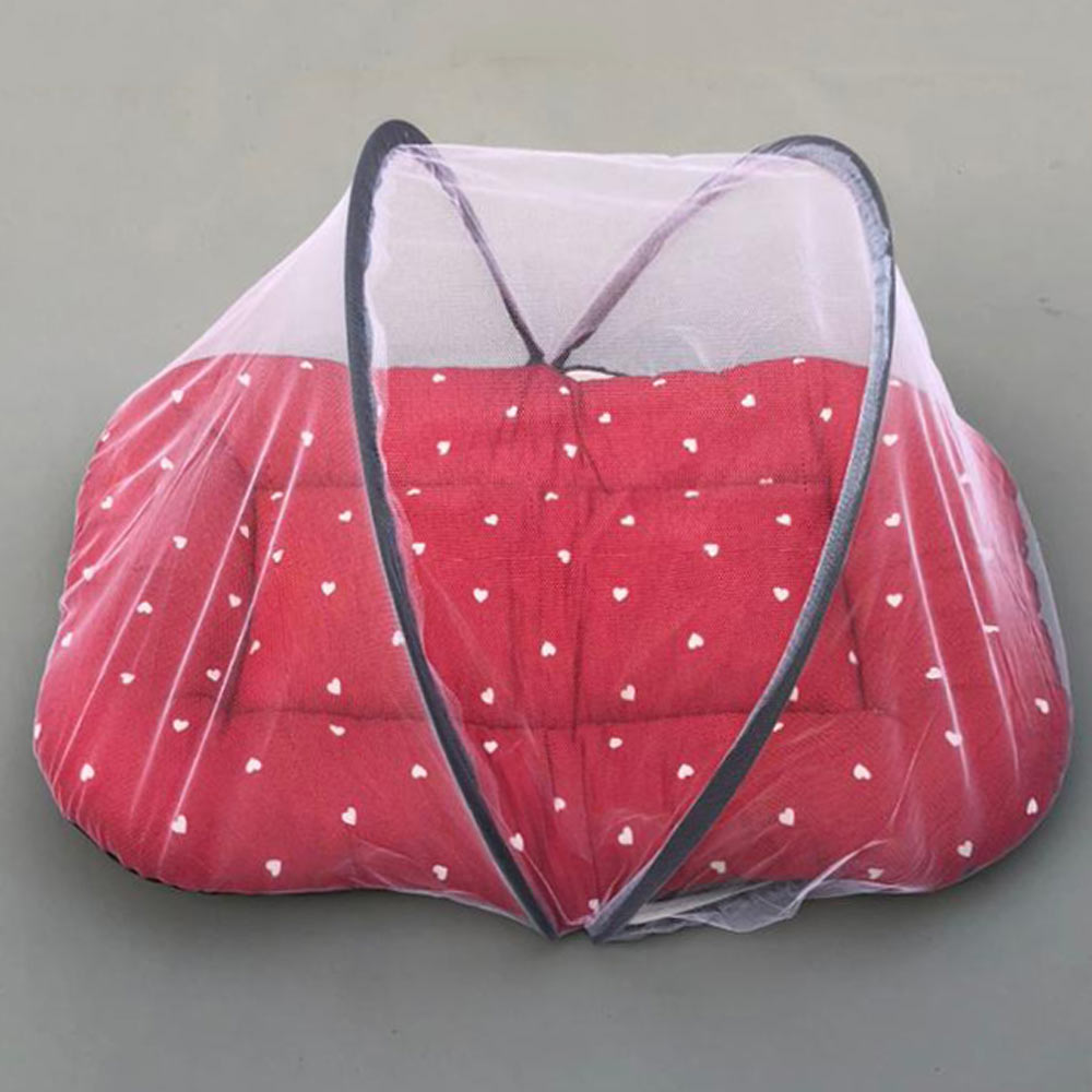 Mosquito Bed Net - Red Hearts Design