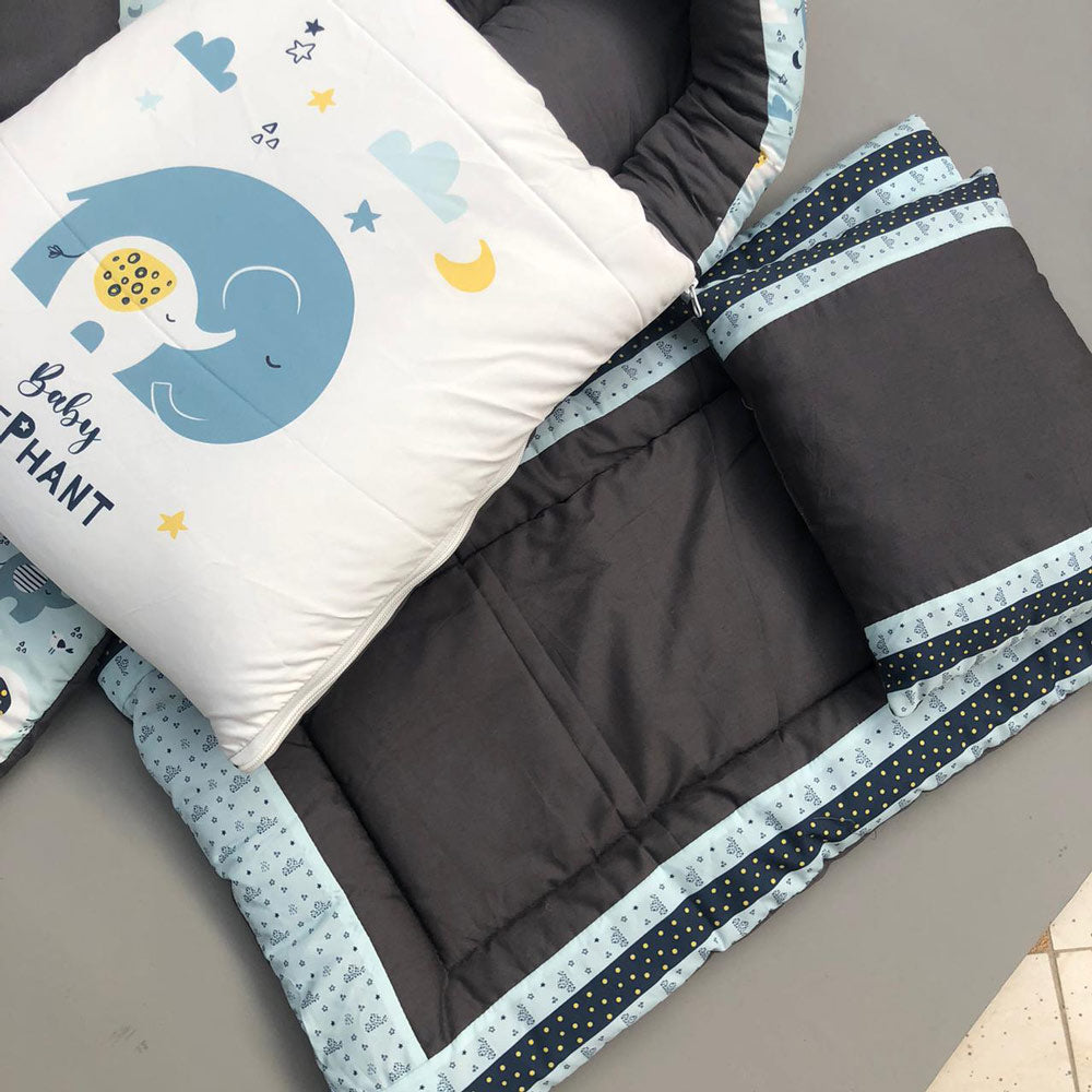 7Pcs Bedding Set - Elephant Design