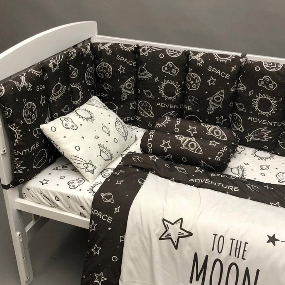 Baby Cot Bedding Set - Space Design