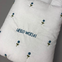 Baby Carry Nest – Hand Embroidery - Blue Flower Design