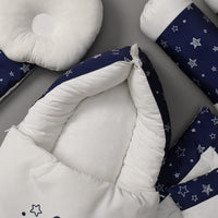 7Pcs Bedding Set - Twinkle Blue Design
