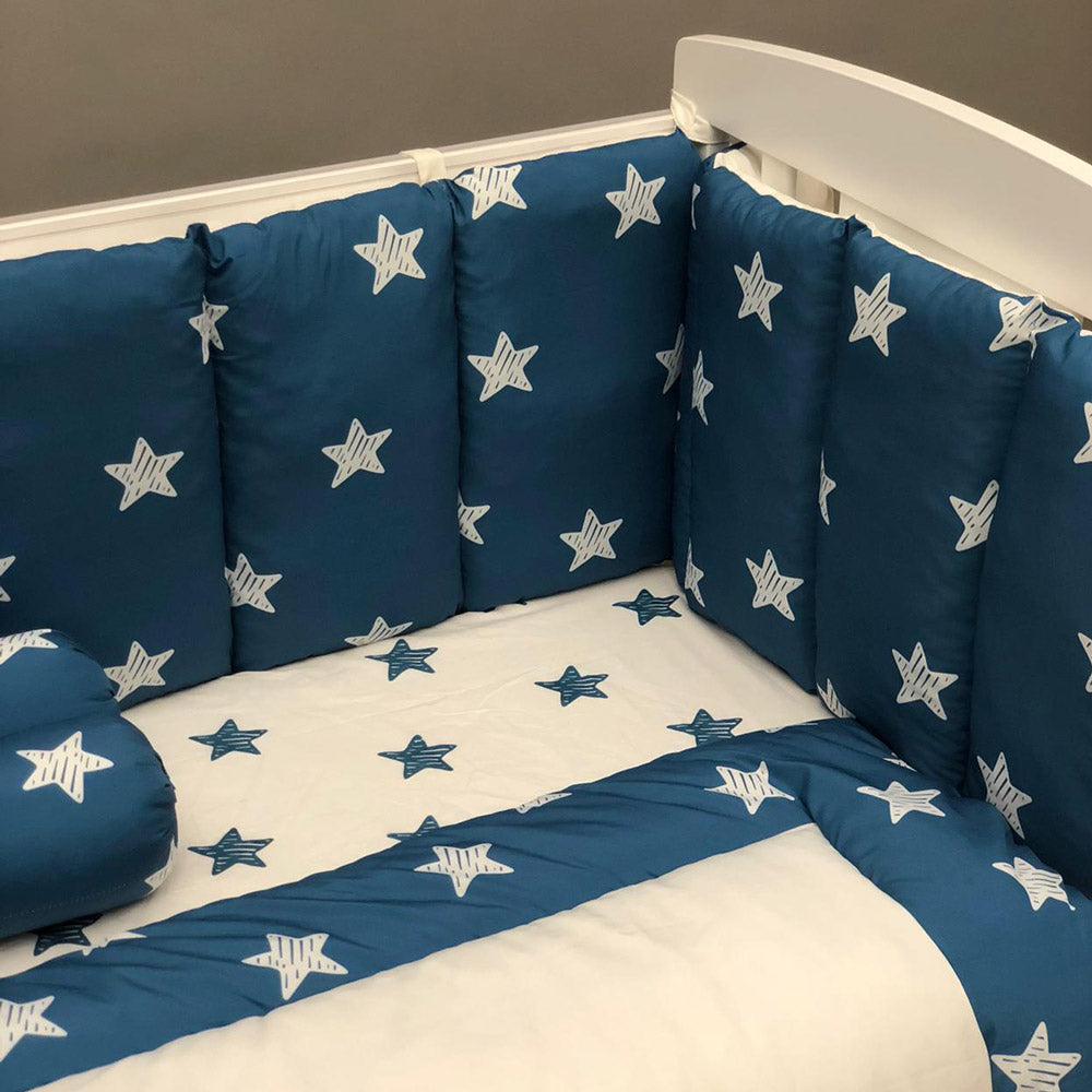 Baby Cot Bedding Set - Twinkle Blue Design