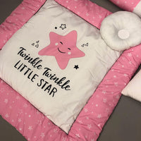 7Pcs Bedding Set - Twinkle Pink Design