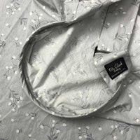Feeding Apron / Nursing Cover – Soft Grey Meadow Floral Print