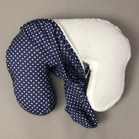 Nursing Pillow - Navy Polka Dot Print