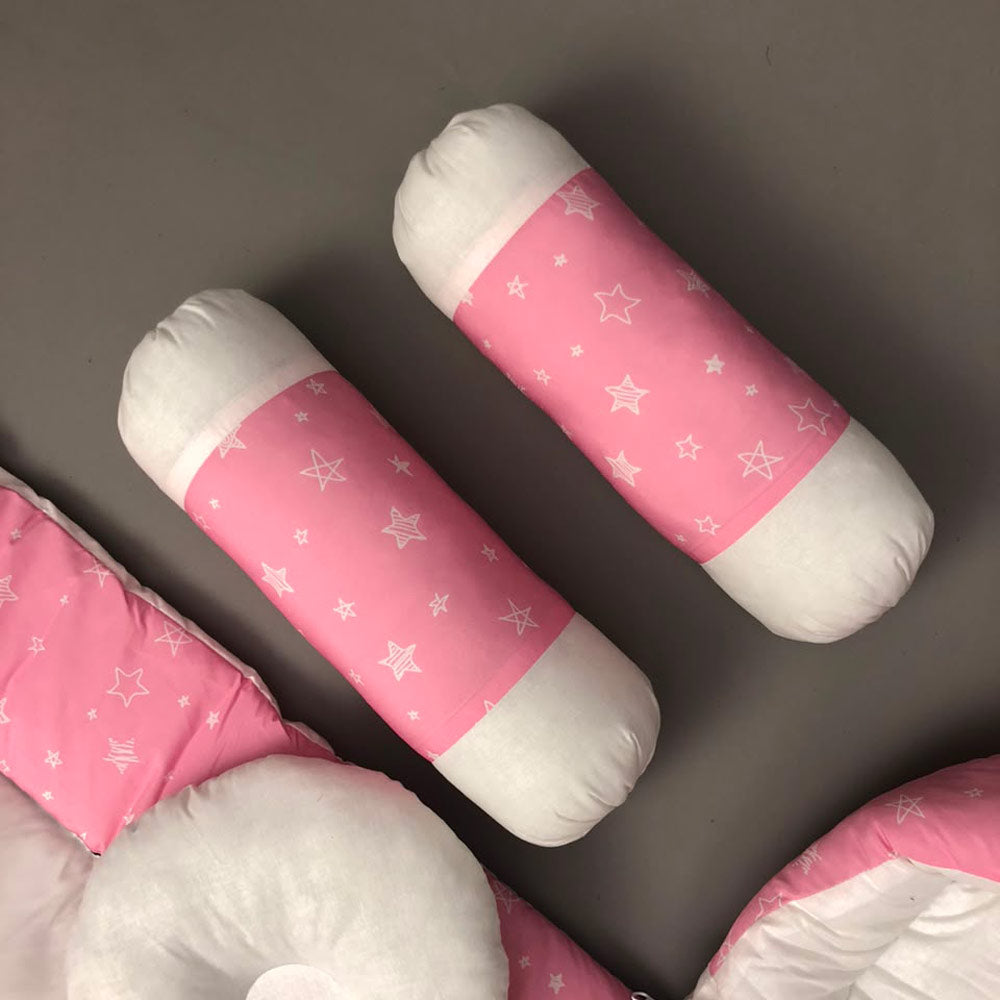 7Pcs Bedding Set - Twinkle Pink Design