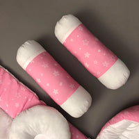 7Pcs Bedding Set - Twinkle Pink Design