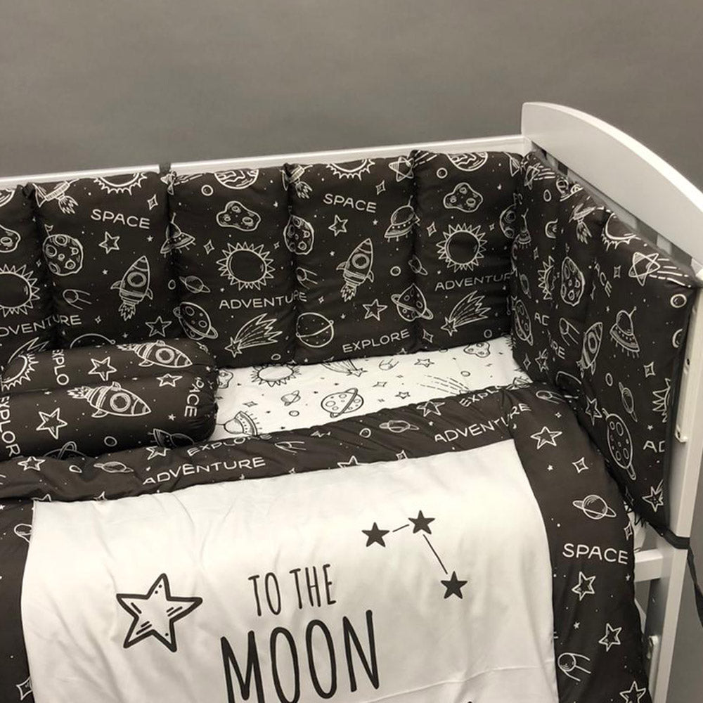 Baby Cot Bedding Set - Space Design