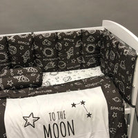 Baby Cot Bedding Set - Space Design