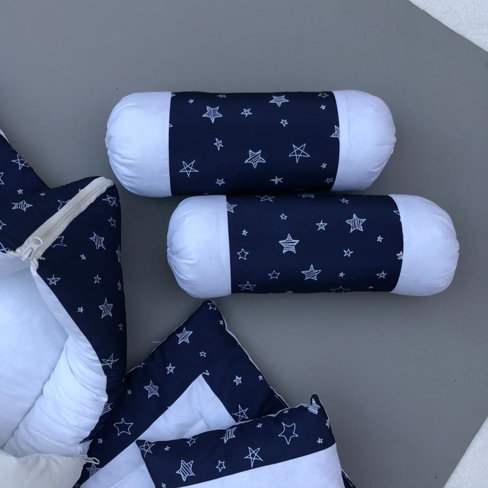 7Pcs Bedding Set - Twinkle Blue Design