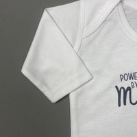 Baby Romper White Milk Design - Full Sleeves