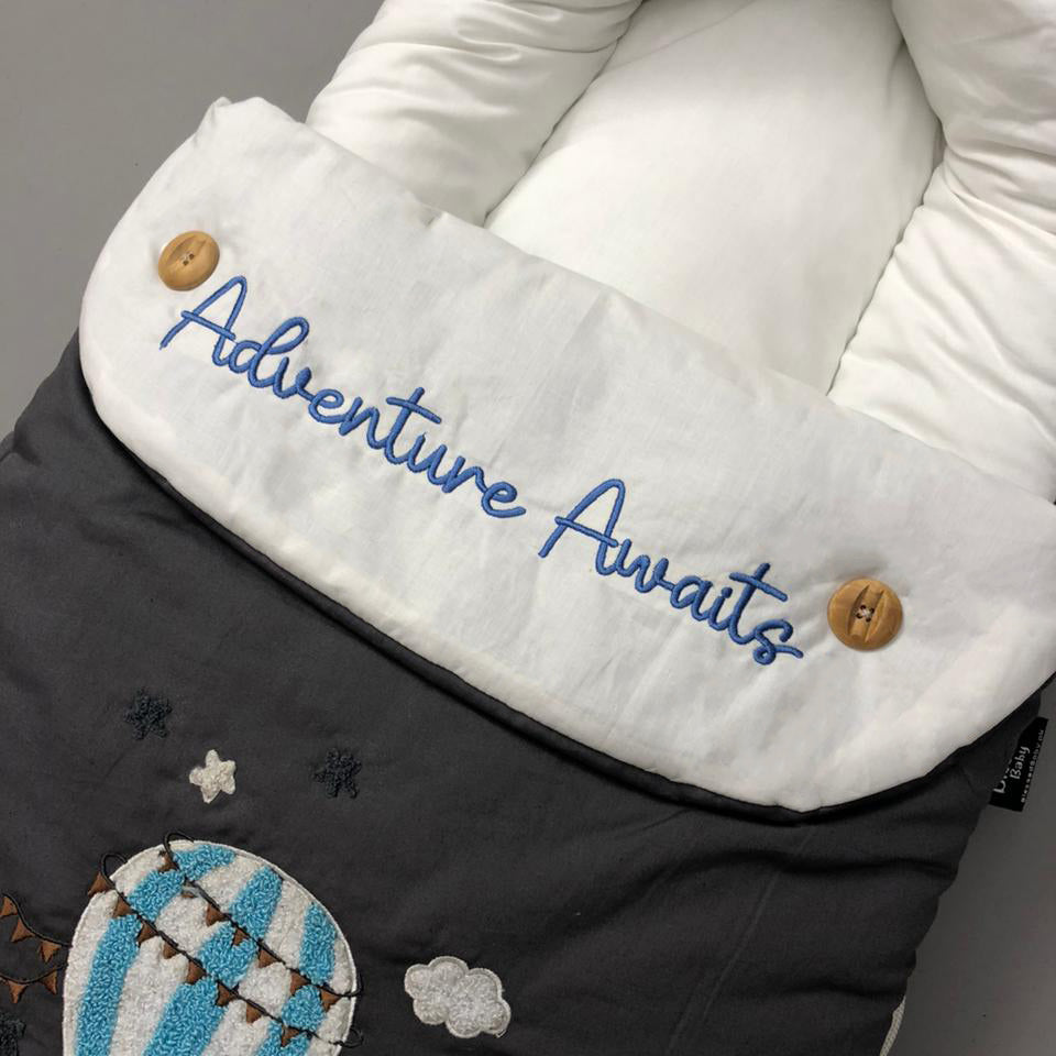 Baby Carrynest Towel Embroidery Adventure Design