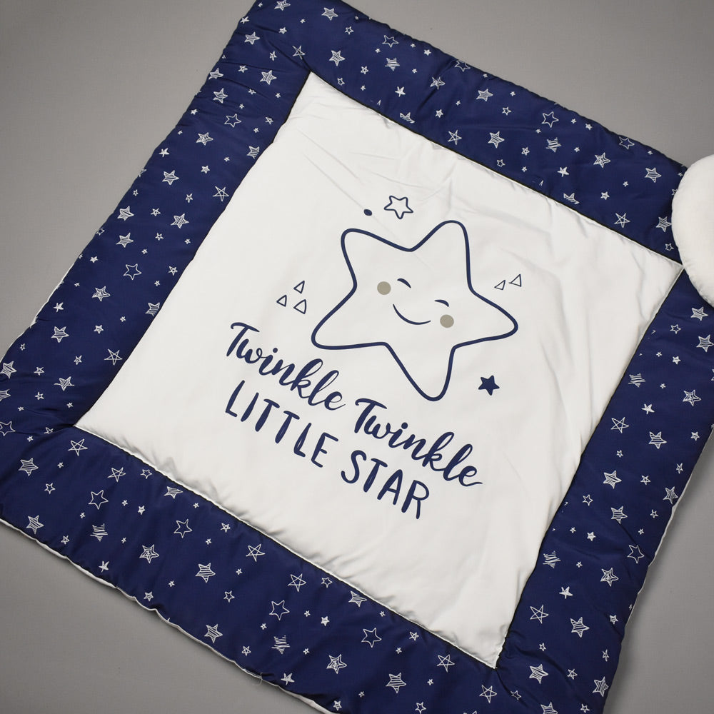 7Pcs Bedding Set - Twinkle Blue Design