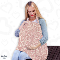 Feeding Apron / Nursing Cover – Pink ditsy floral print