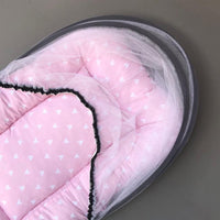 Mosquito Bed Net - Pink Hearts Design