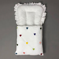 Baby Carry Nest – Hand Embroidery - Hearts Design