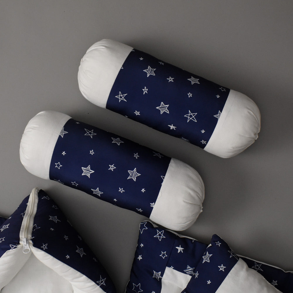 7Pcs Bedding Set - Twinkle Blue Design