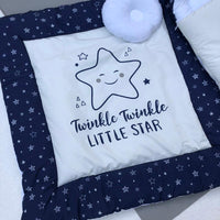 7Pcs Bedding Set - Twinkle Blue Design