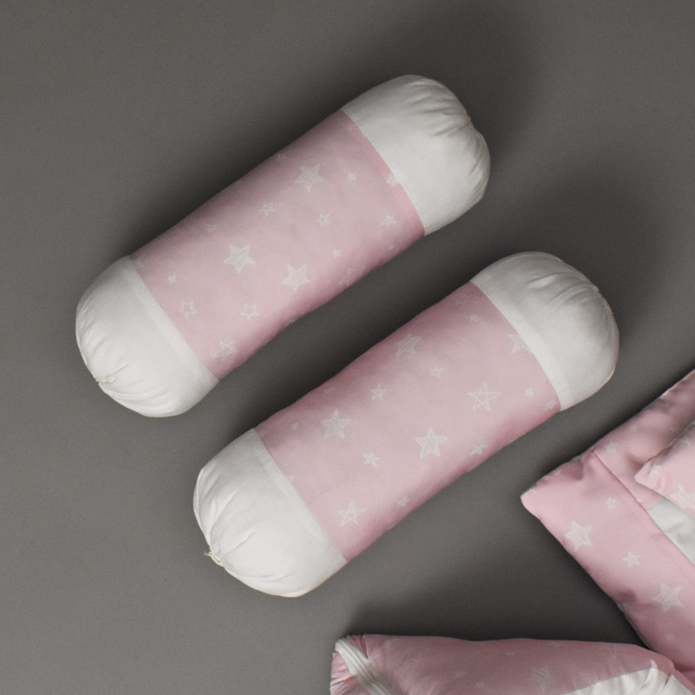 7Pcs Bedding Set - Twinkle Pink Design