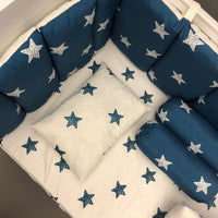 Baby Cot Bedding Set - Twinkle Blue Design