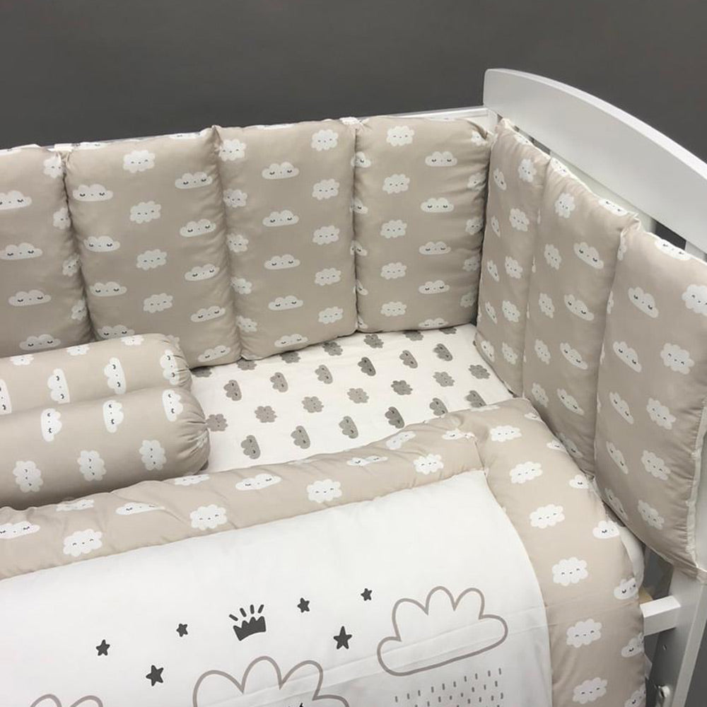 Baby Cot Bedding Set - Clouds Design