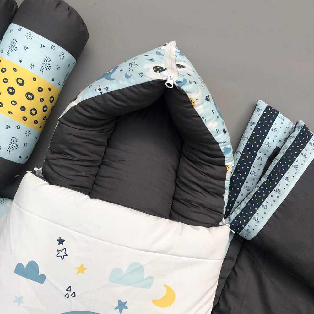 7Pcs Bedding Set - Elephant Design