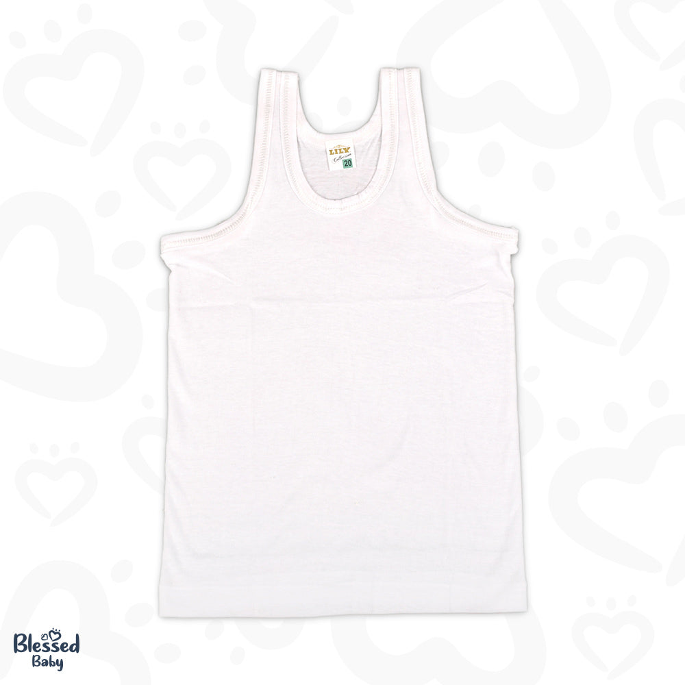 Vest | Sleeveless | Plain White Colour