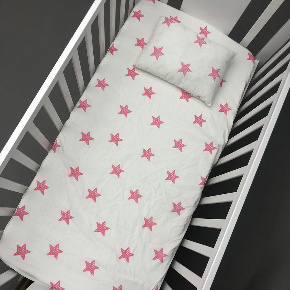 Baby Cot Bedding Set - Twinkle Pink Design