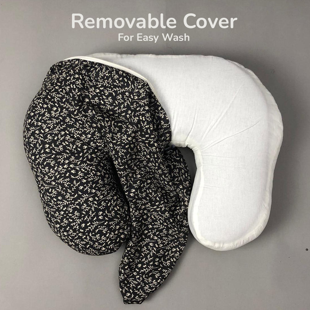 Nursing Pillow - Grey Floral Design