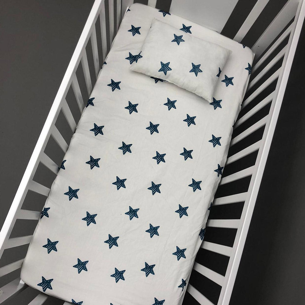 Baby Cot Bedding Set - Twinkle Blue Design