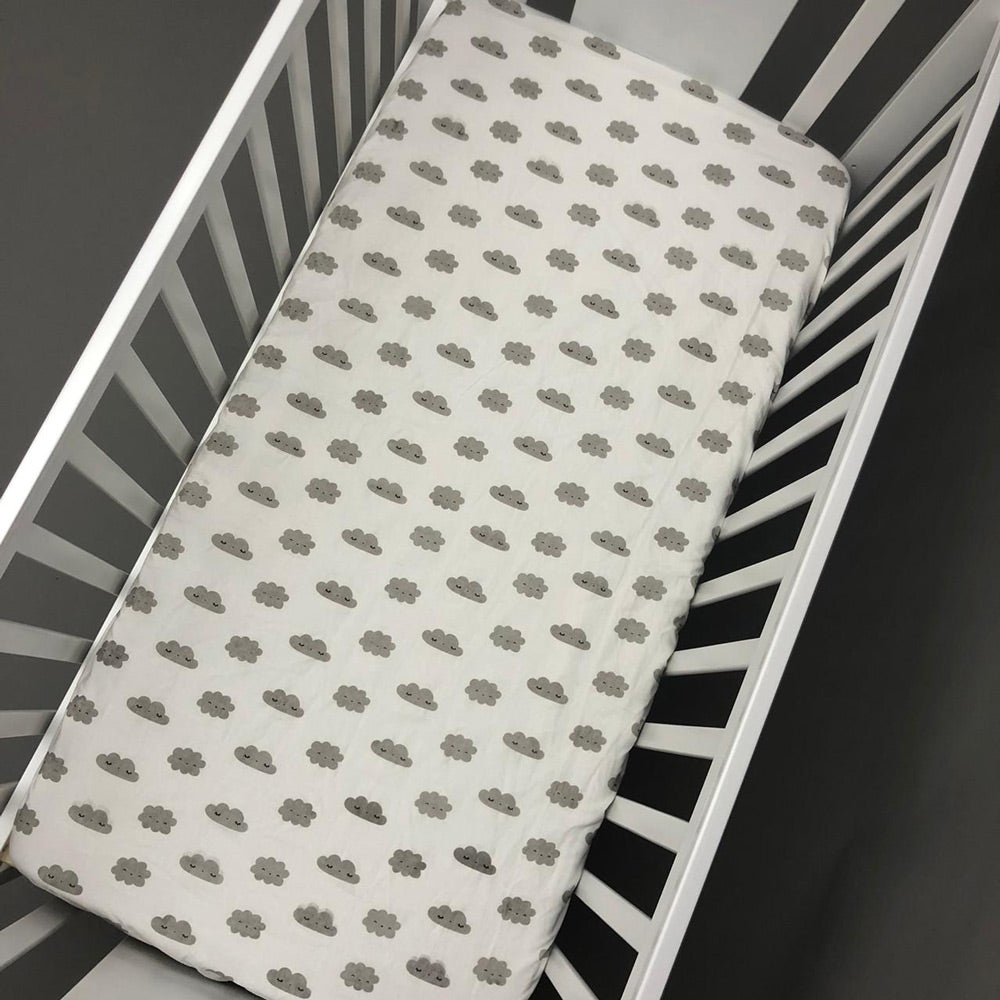 Baby Cot Bedding Set - Clouds Design