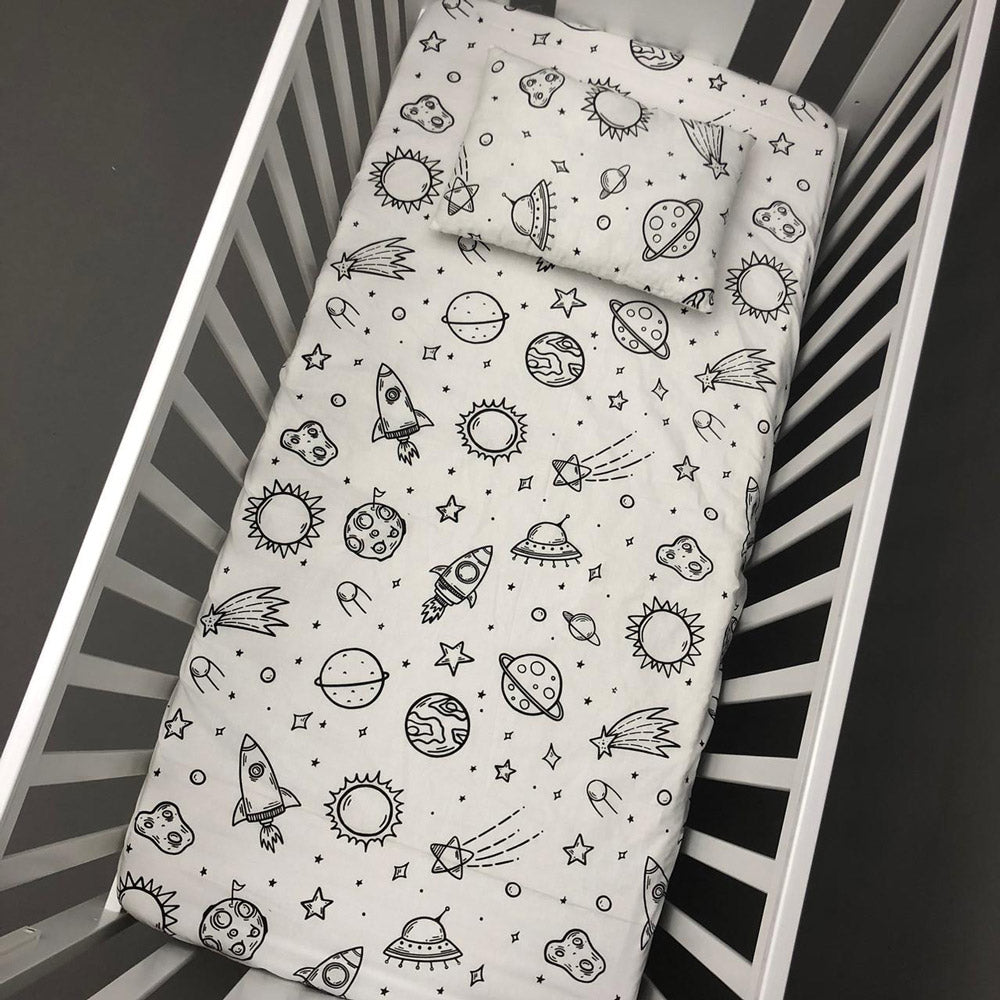 Baby Cot Bedding Set - Space Design
