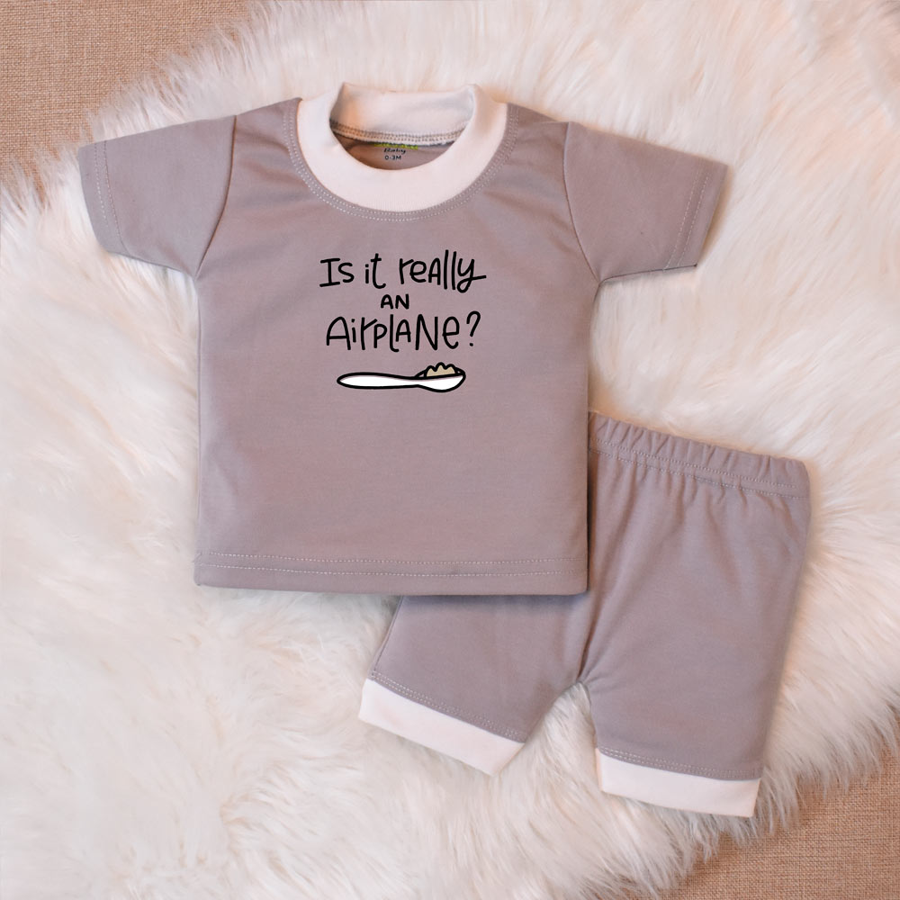 Suits For Baby – Airplane Grey Design