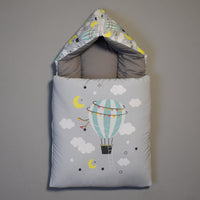 Baby Carry Nest - Air Balloon Design Grey