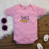 Baby Romper Smile Design Pink