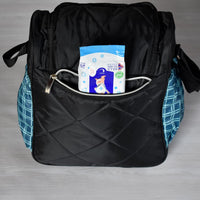 Baby Diaper Bag (All-in-One Traveler) Blue Welcome Design