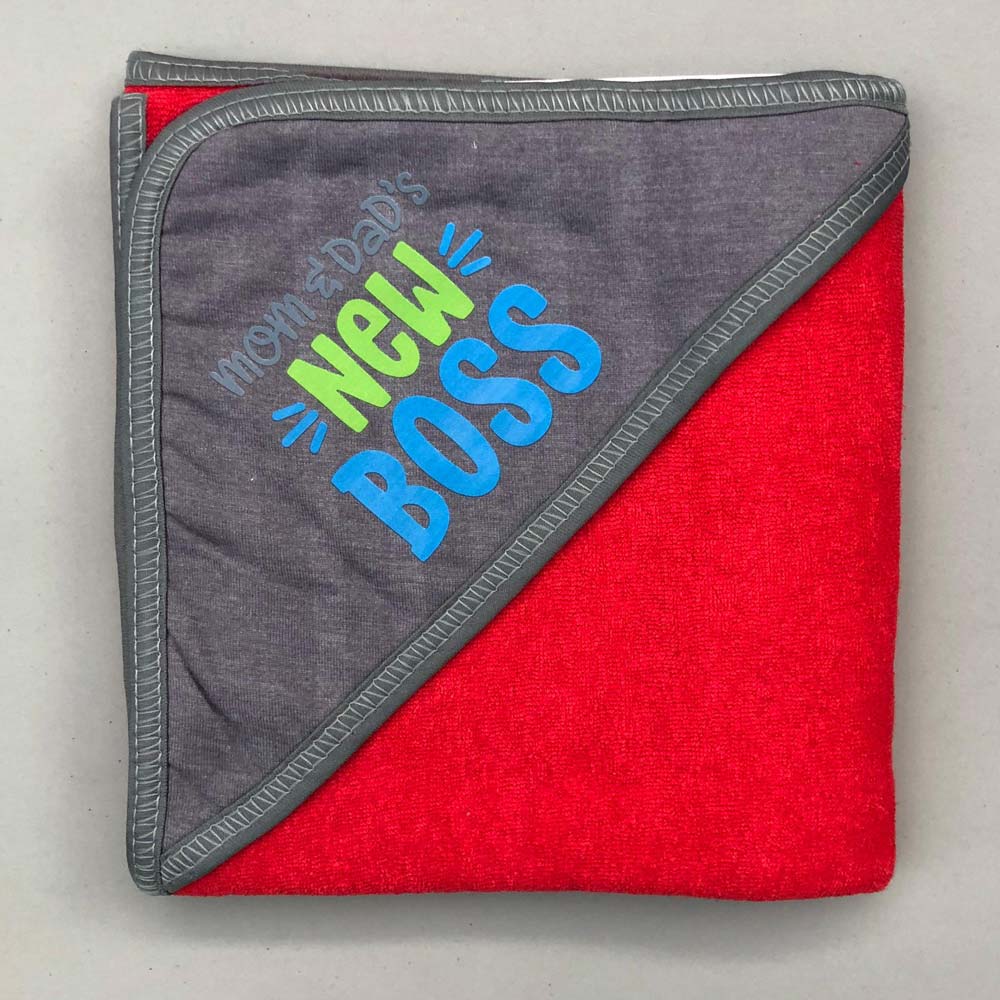 Bath Towel With Hood Red New Boss Design