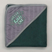 Bath Towel With Hood Green Little One Design