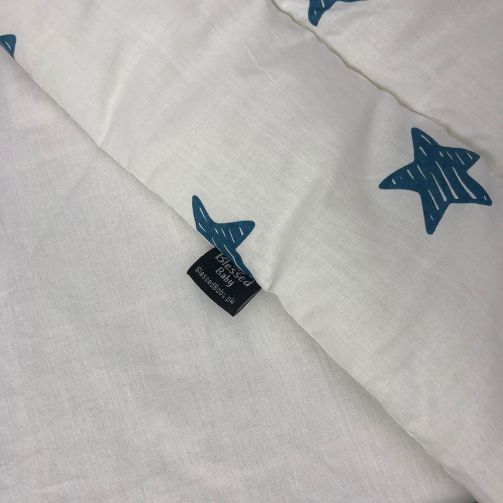Baby Quilt - Blue Stars Design