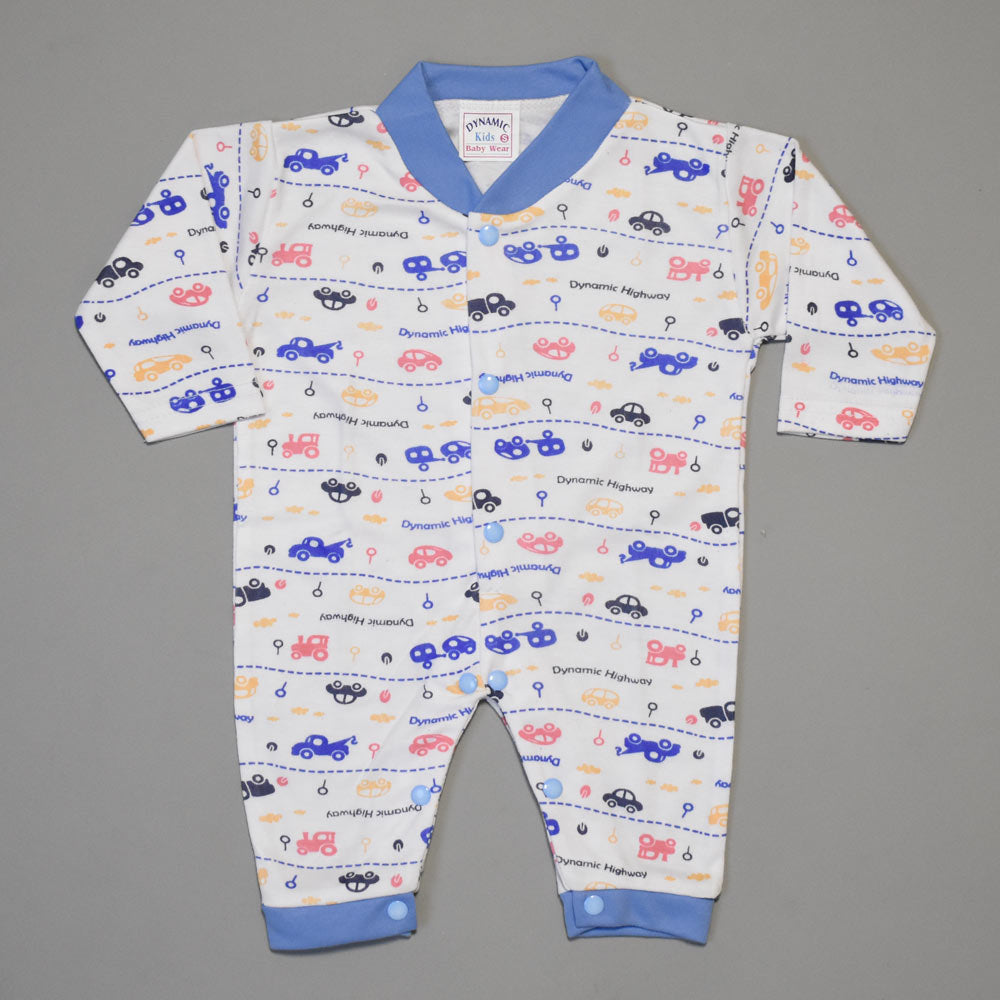 Baby Romper Footless – 0-3m Blue