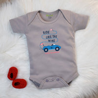 Baby Romper Car Design Grey