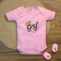 Baby Romper Cool Girl Design Pink