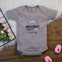 Baby Romper Dreams Design Grey