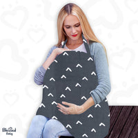 Feeding Apron / Nursing Cover – Dark Grey Design