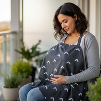 Feeding Apron / Nursing Cover – Dark Grey Design