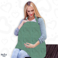 Feeding Apron / Nursing Cover – Green Texture Design