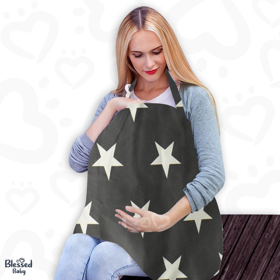 Feeding Apron / Nursing Cover – Stars Design