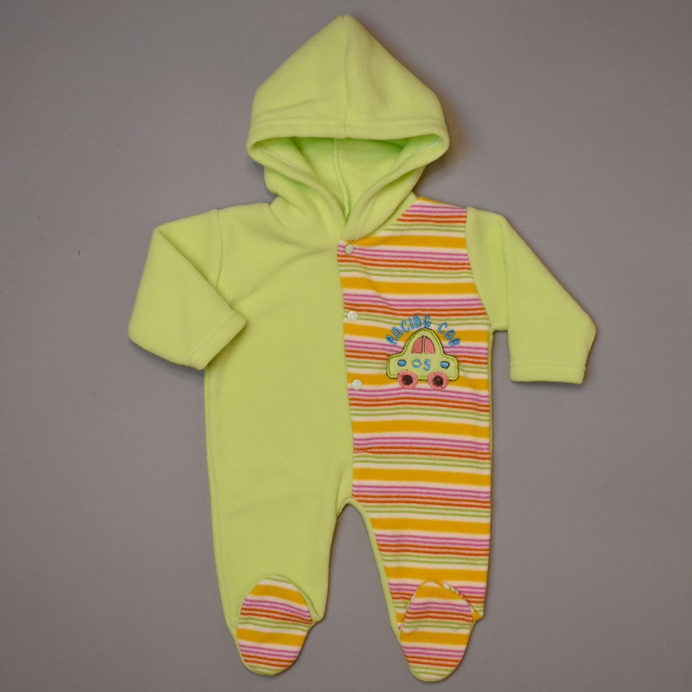 Fleece Full Rompers For Winters – Green Colour 0-3 Months